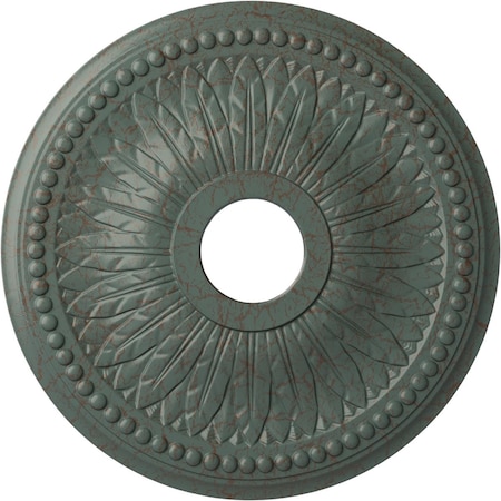Bailey Ceiling Medallion (Canopies up to 5 3/4"), 18"OD x 3 3/4"ID x 1 1/2"P, Cloud Burst Crackle